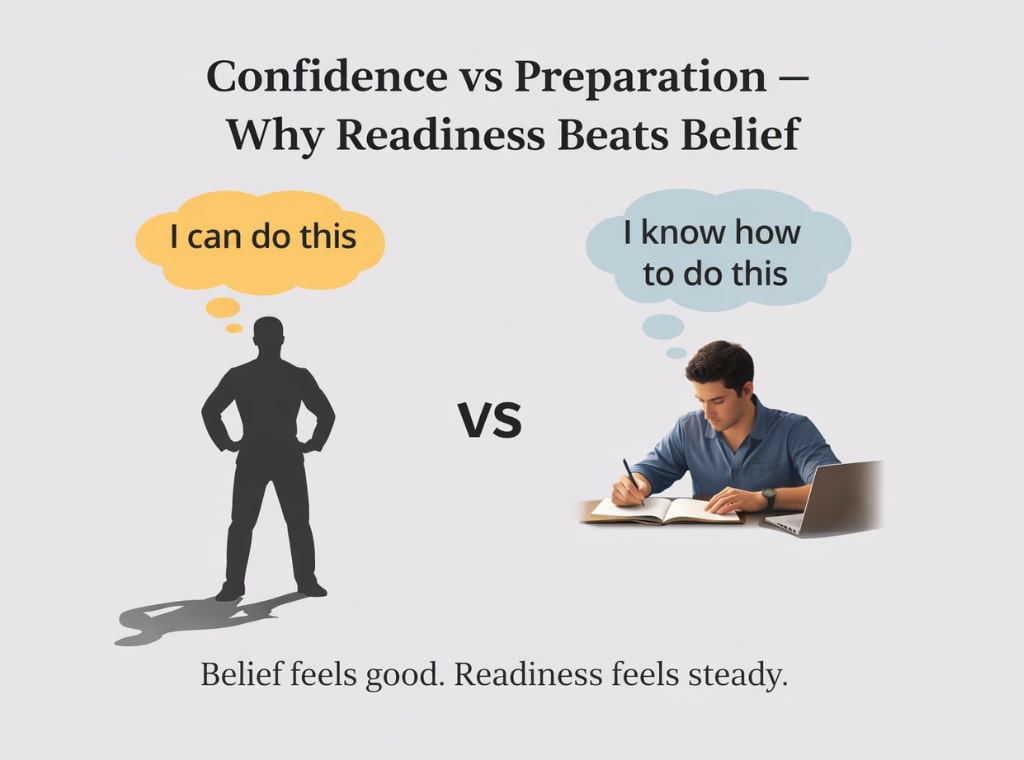 Confidence vs preparation illustration main