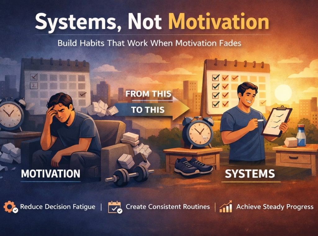 Motivation vs systems in daily habits main