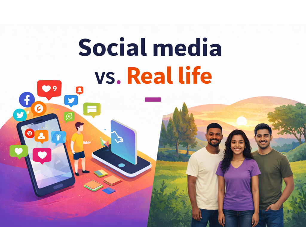 Social media vs real life main