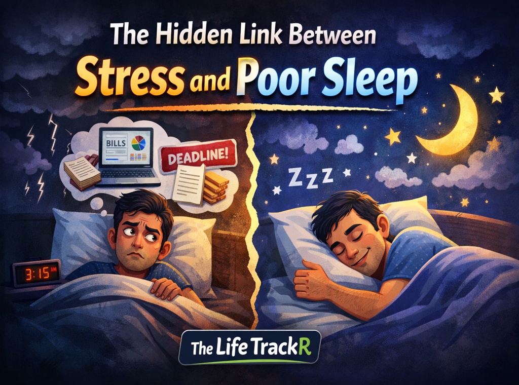 Stress vs. peaceful sleep contrast main