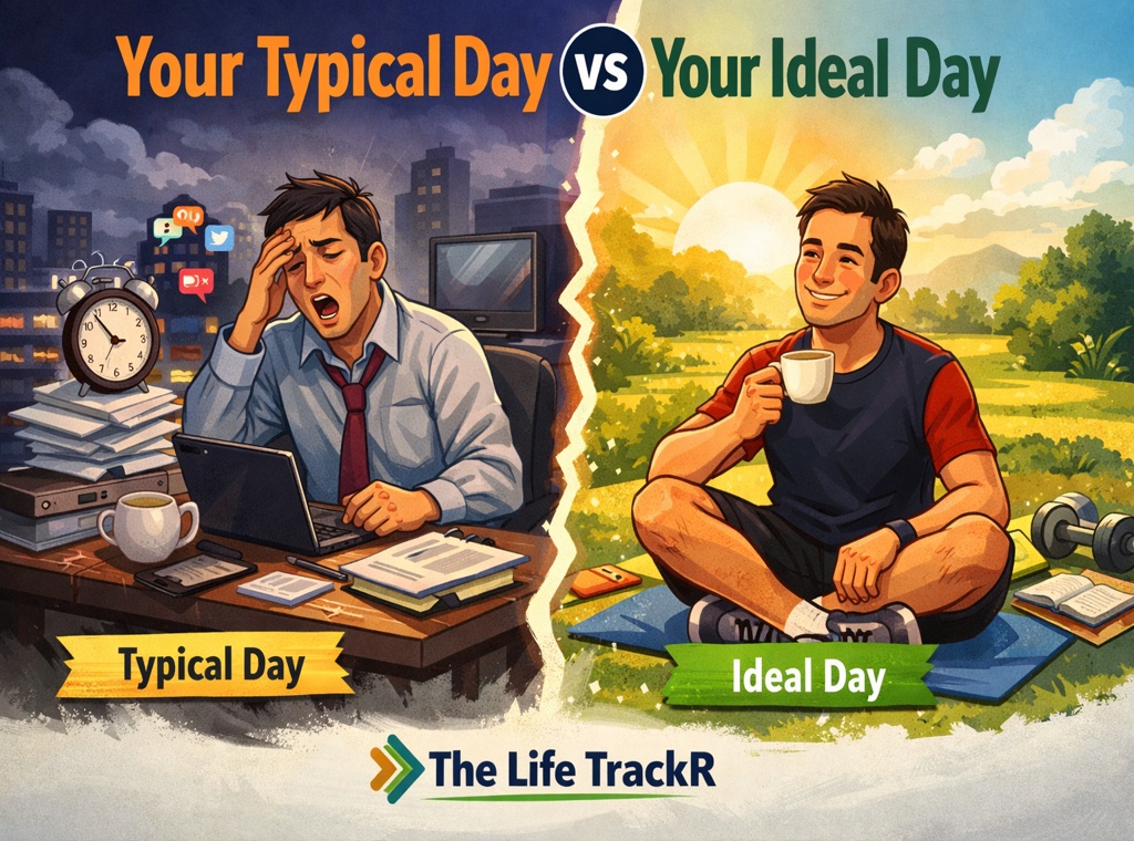 Typical day vs ideal day contrast main
