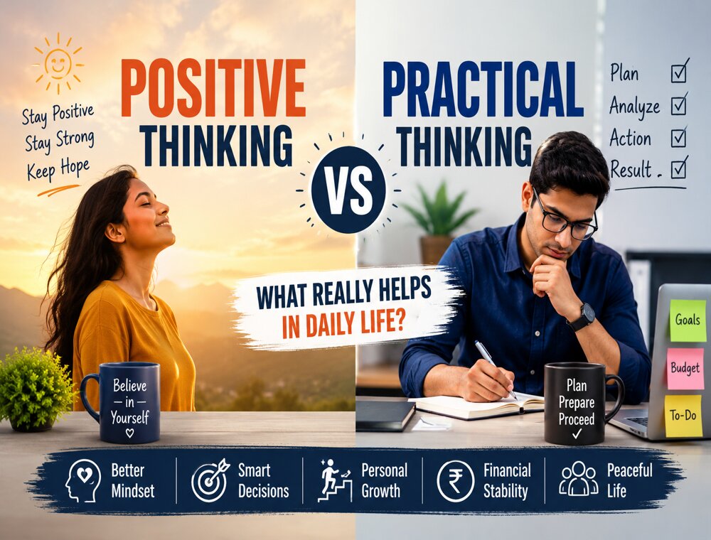 Positive vs practical thinking in daily life main