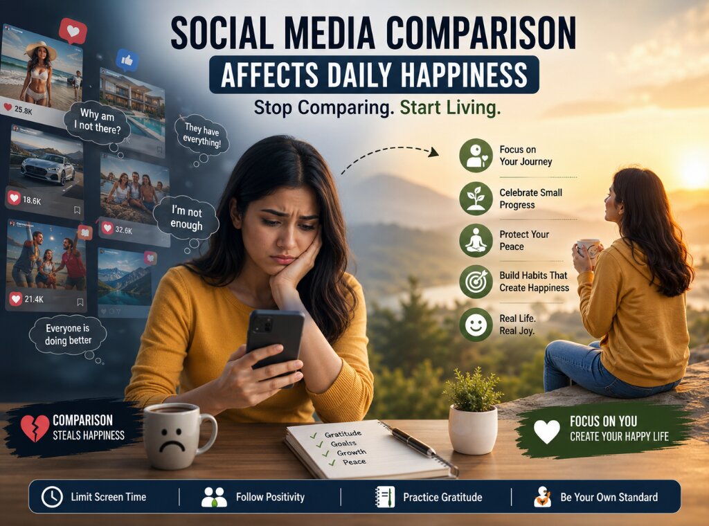 Social media comparison vs personal well-being main