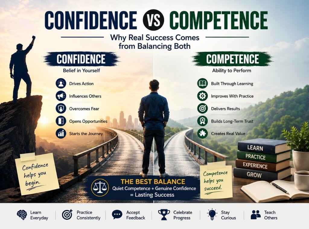 Confidence vs competence at the crossroads main