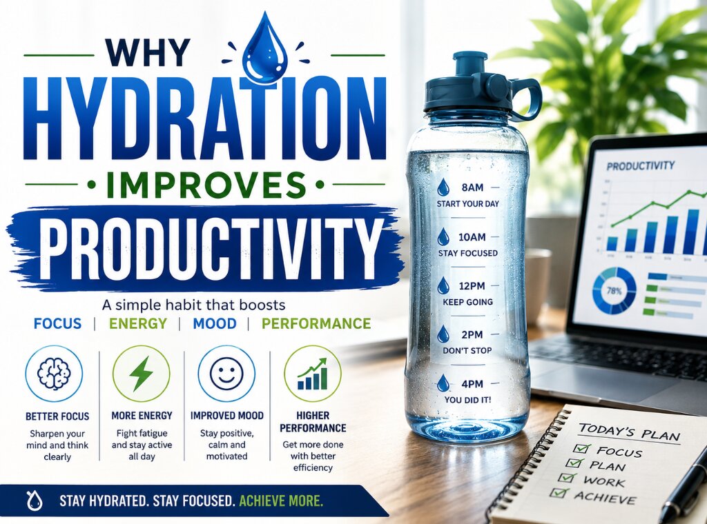 Hydration for productivity and focus main