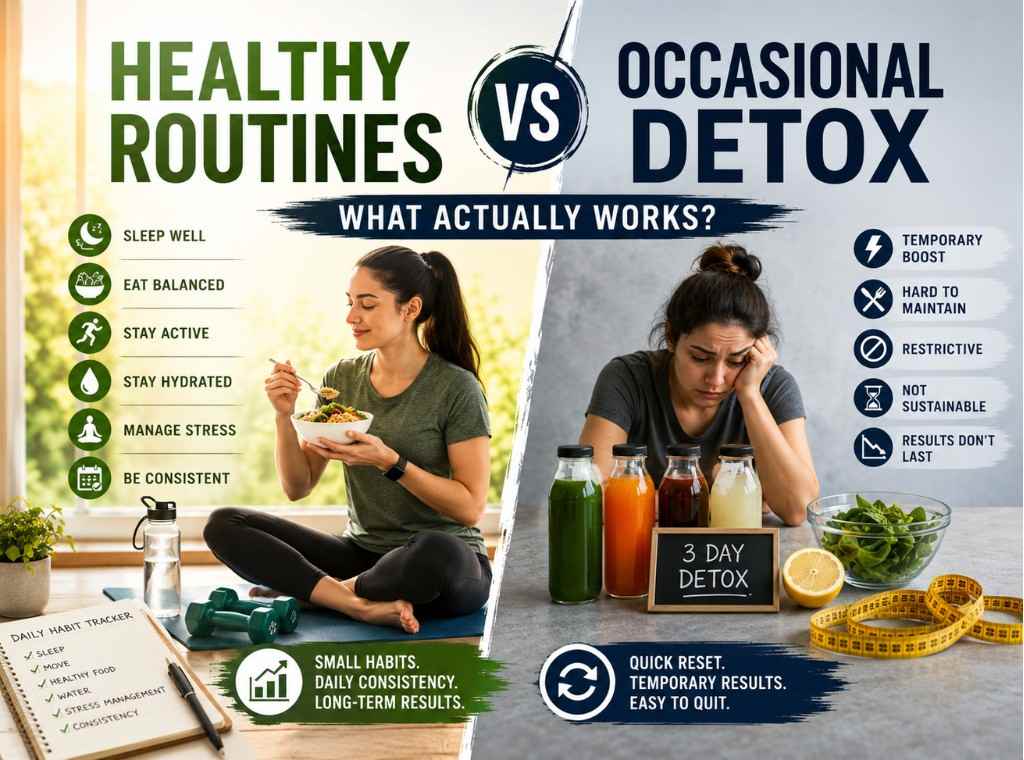 Healthy Routines vs Occasional Detox main